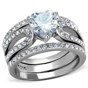 3.15 Ct Heart Shape Wedding & Engagement Ring Set